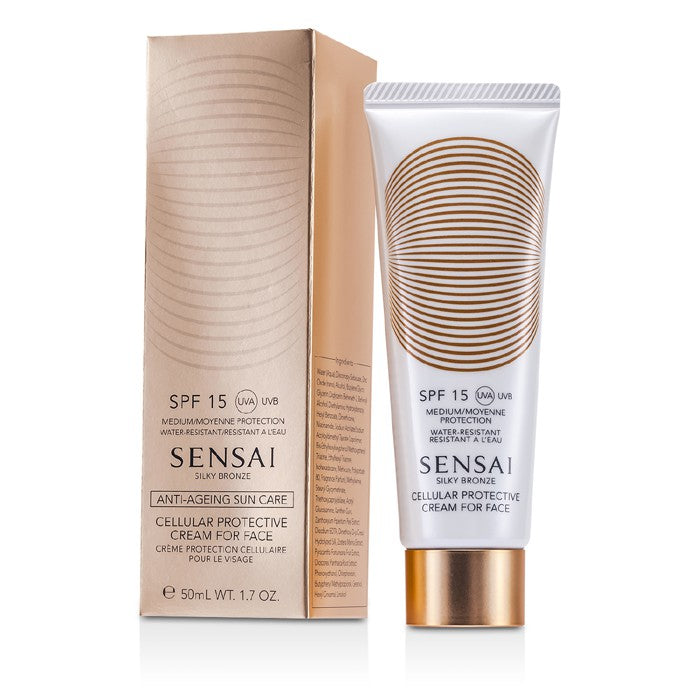 سينساي سيلكي برونز سيلولار كريم حماية للوجه SPF15