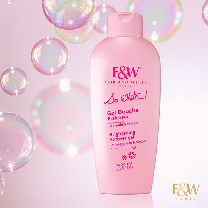 Fair & White Brightening Shower Gel 1000ml for Radiant Skin
