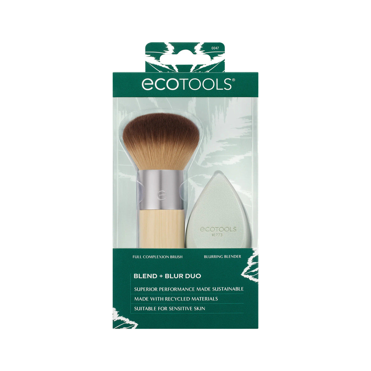 EcoTools Blend + Blur Duo — Brush and Sponge Set for Flawless Skin