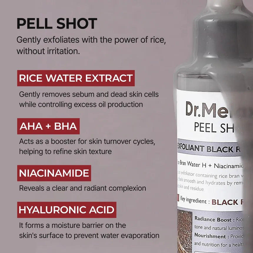 Dr. Melaxin Peel Shot Exfoliating Black Rice Ampoule 80ml