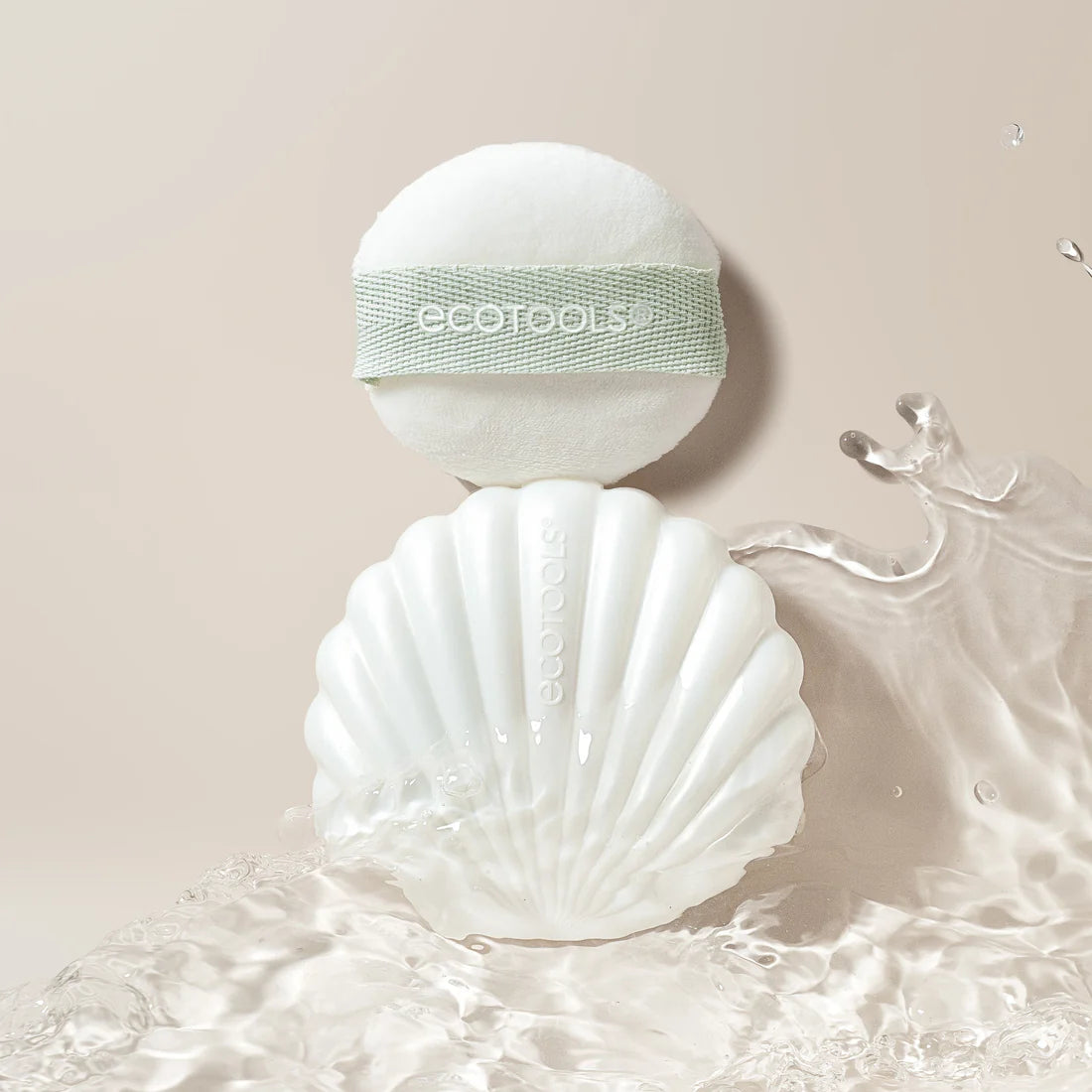 EcoTools Sea Gems Pearl Puff + Case — Eco-Friendly Makeup Applicator