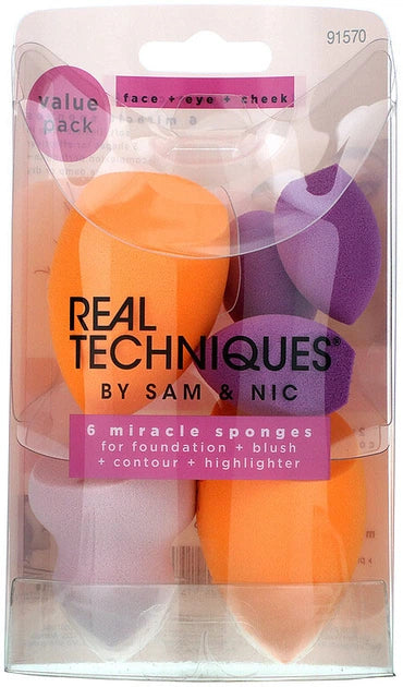 Real Techniques Miracle Sponge, 6 Count