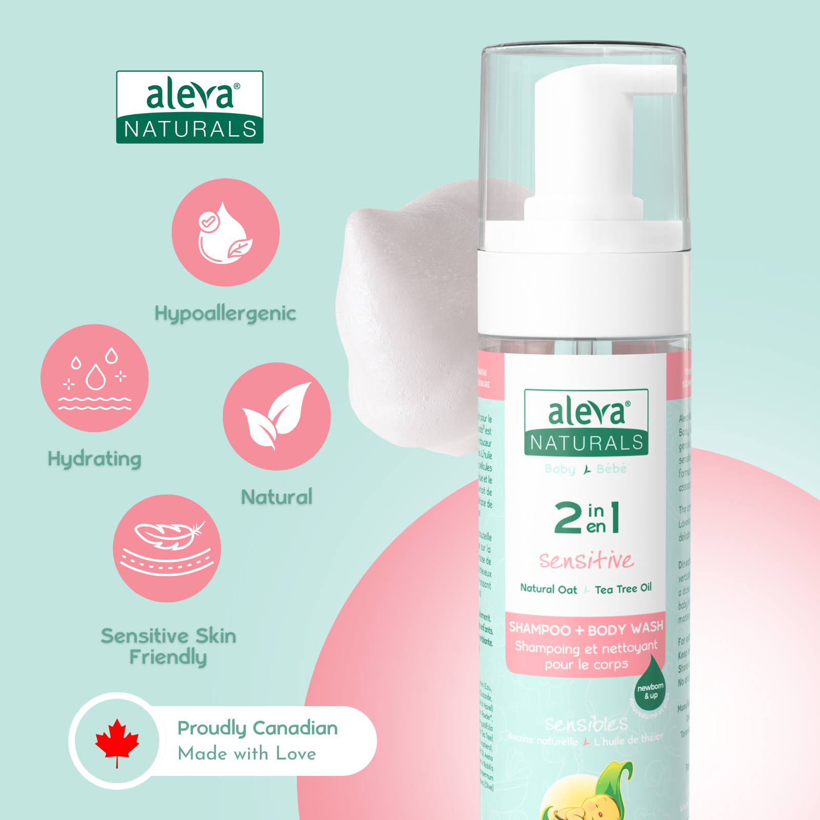 Aleva Naturals 2in1 Baby Hair & Body Wash 200ml