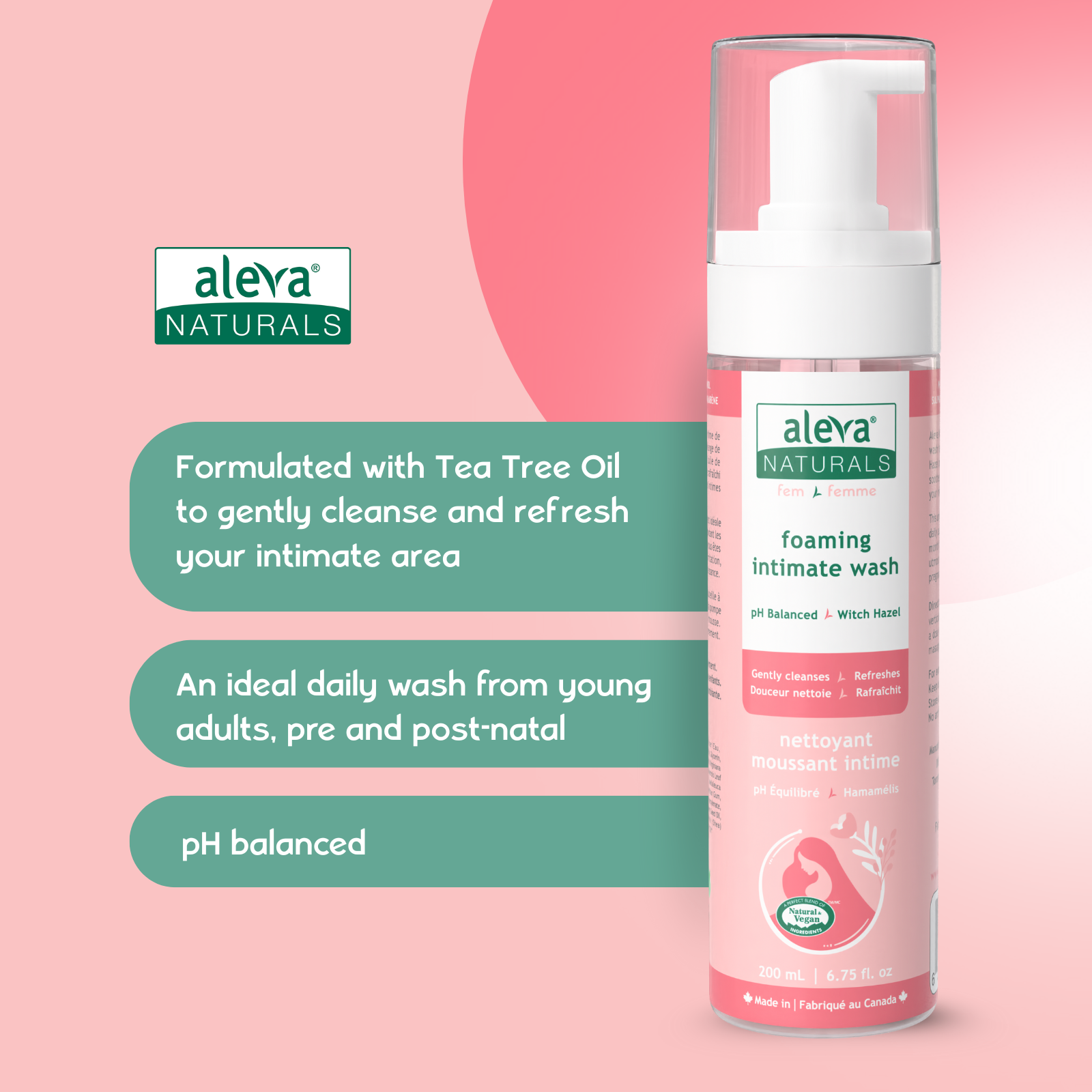 Aleva Naturals Foaming Feminine Wash 200ml