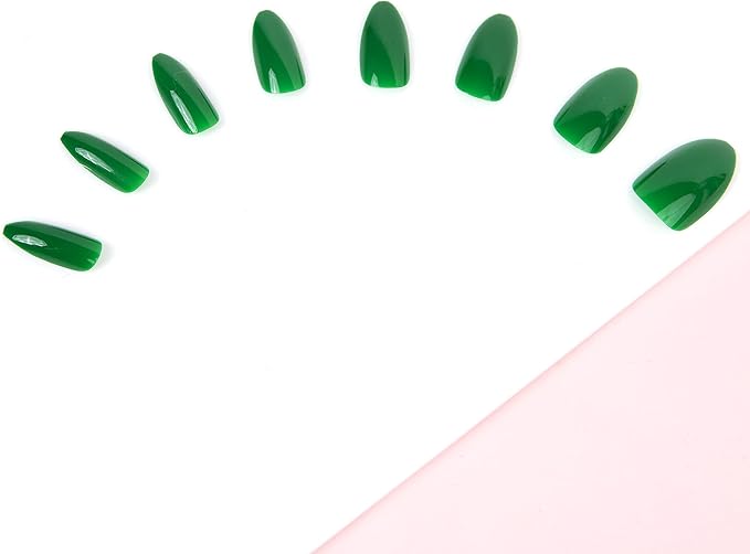 Invogue Venom Green Oval Press-On Nails 24pcs