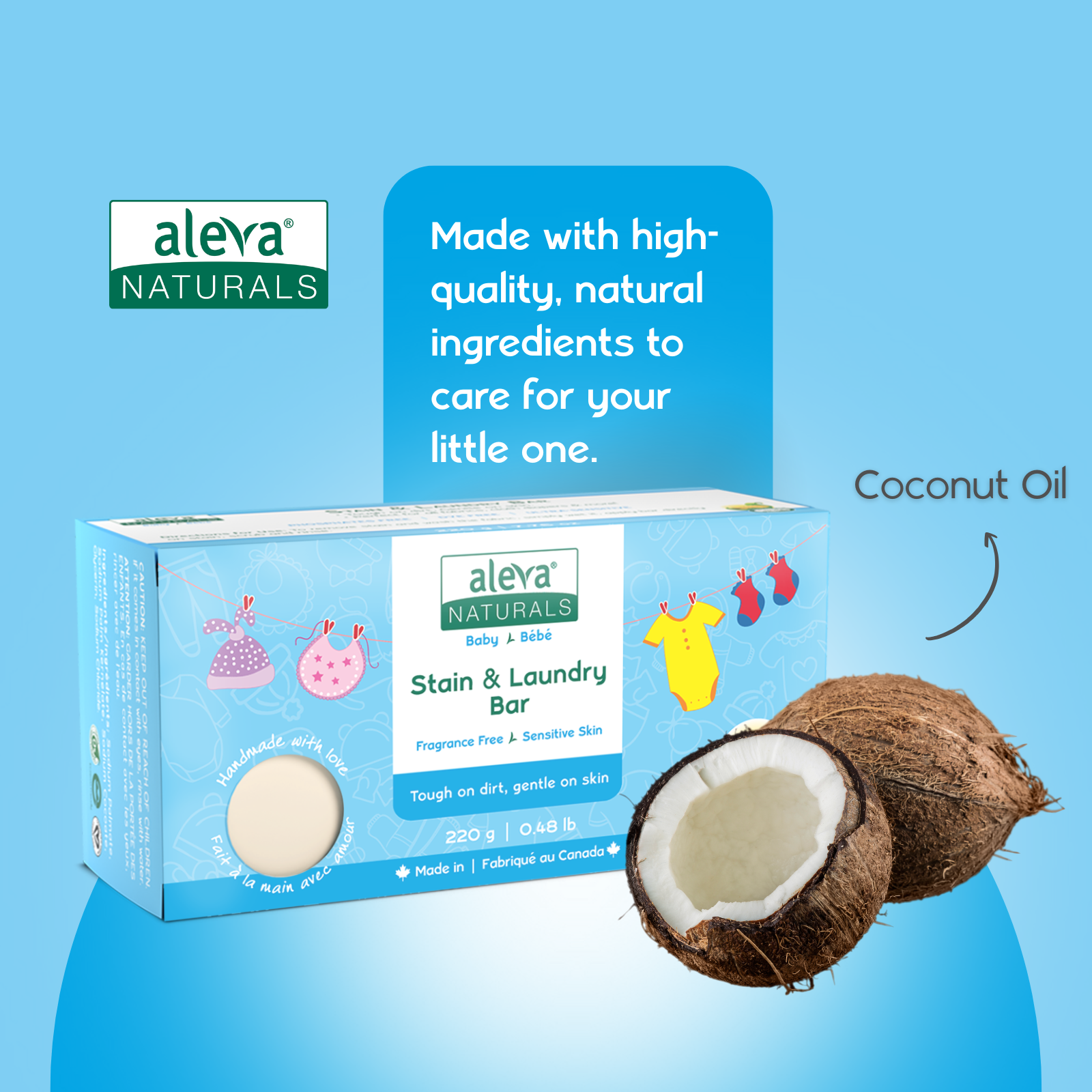 Aleva Naturals Stain & Laundry Bar Soap