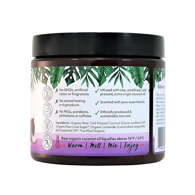 Organic Fiji Lavender Sugar Scrub 591ml