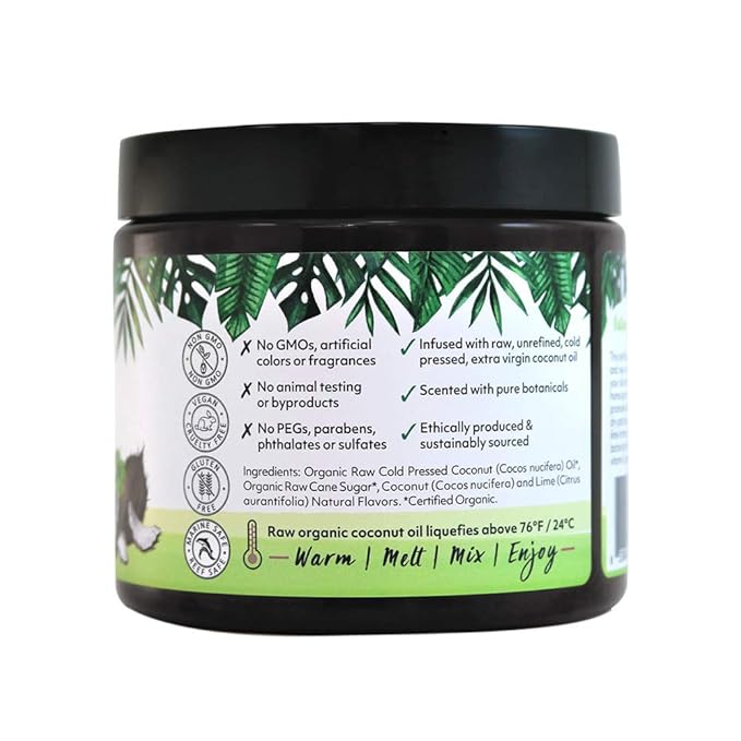 Organic Fiji Coconut Lime Sugar Scrub 591ml
