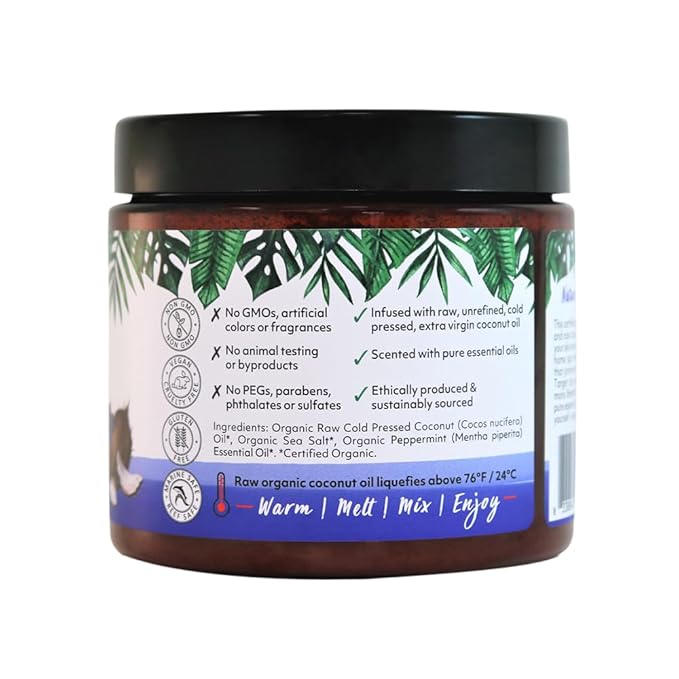 Organic Fiji Peppermint Sea Salt Scrub 591ml