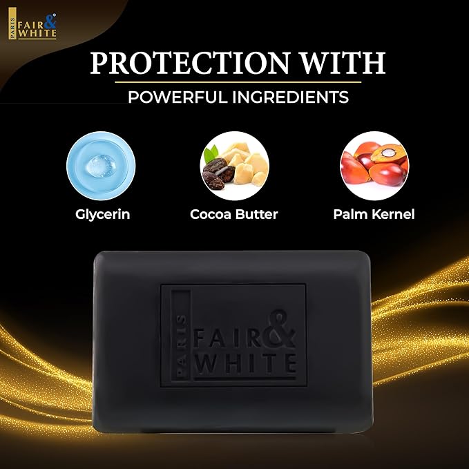 Fair & White Original Black Soap 200g for Deep Cleansing & Clear Skin