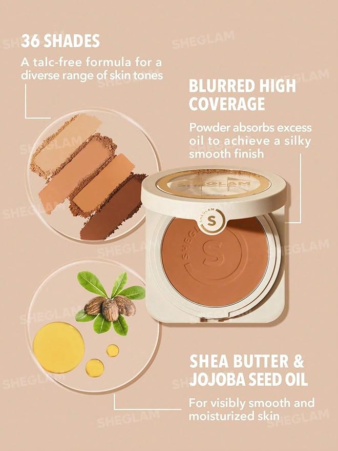 Sheglam Skin-Focus High Coverage Powder Foundation Porcelain