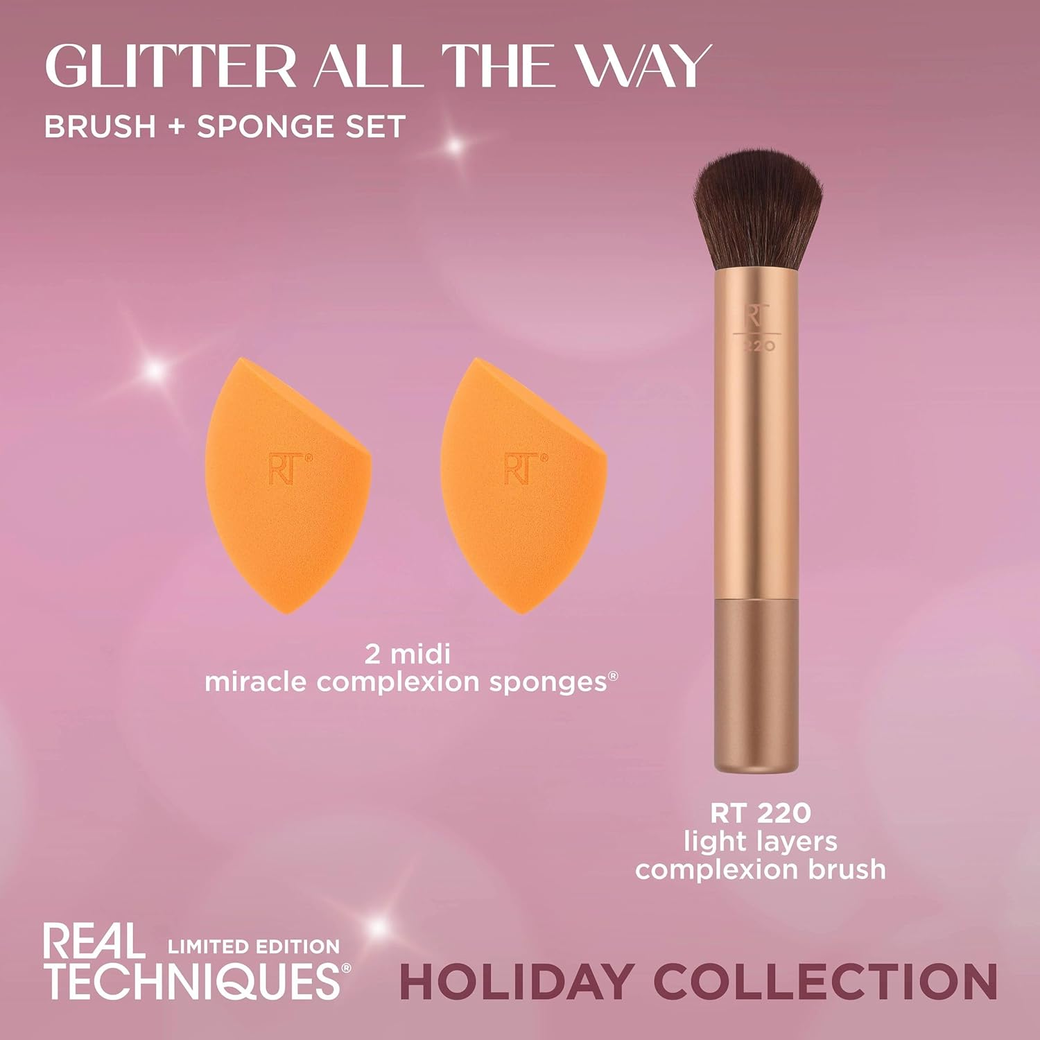 Real Techniques Glitter All The Way Brush Set