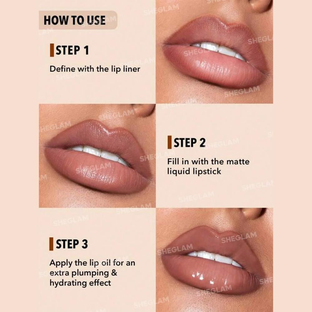 Sheglam Soft 90'S Glam Lip Liner And Lip Duo Set Moody Taupe Lip Set