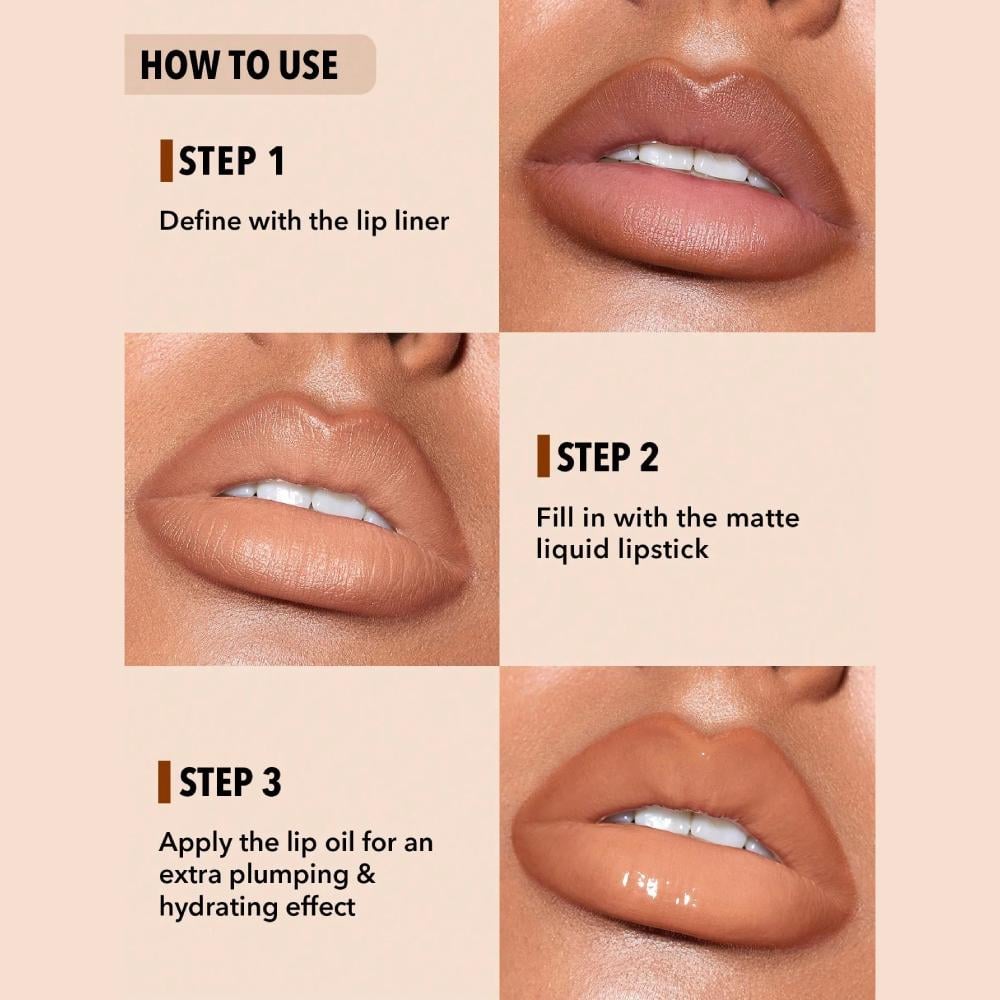 Sheglam Soft 90'S Glam Lip Liner And Lip Duo Set Pouty Nude Lip Set