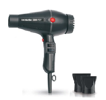 Parlux hair dryer twinturbo model 3200 black (made in italy)
