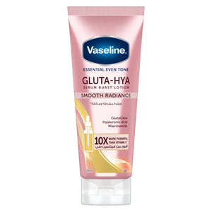 Vaseline Gluta-Hya lotion tube on a white background