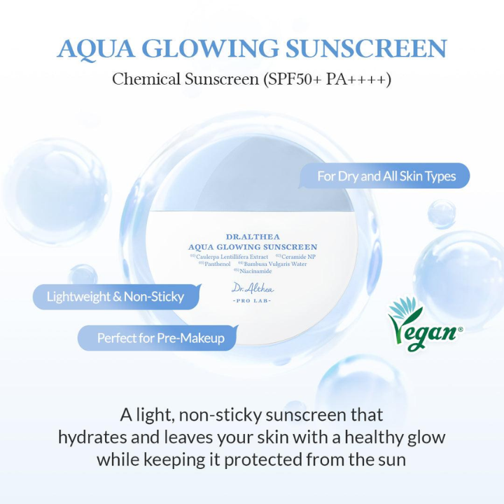 واقي شمس دكتور ألثيا أكوا جلوينغ SPF50+