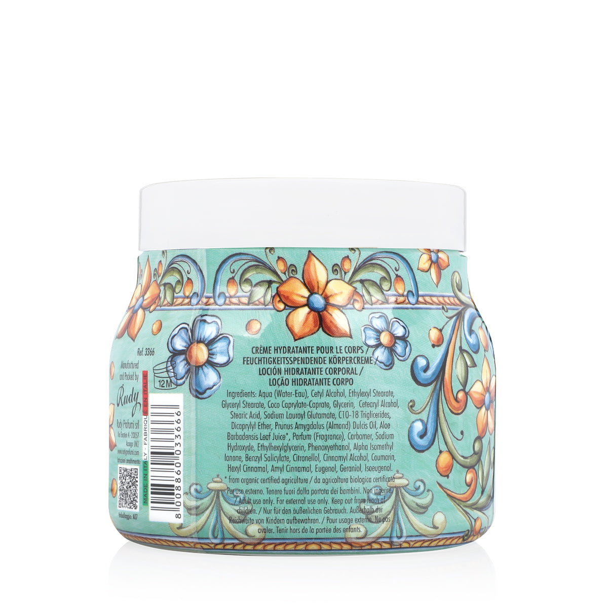 Rudy profumi iris of capri hydrating body cream 450ml