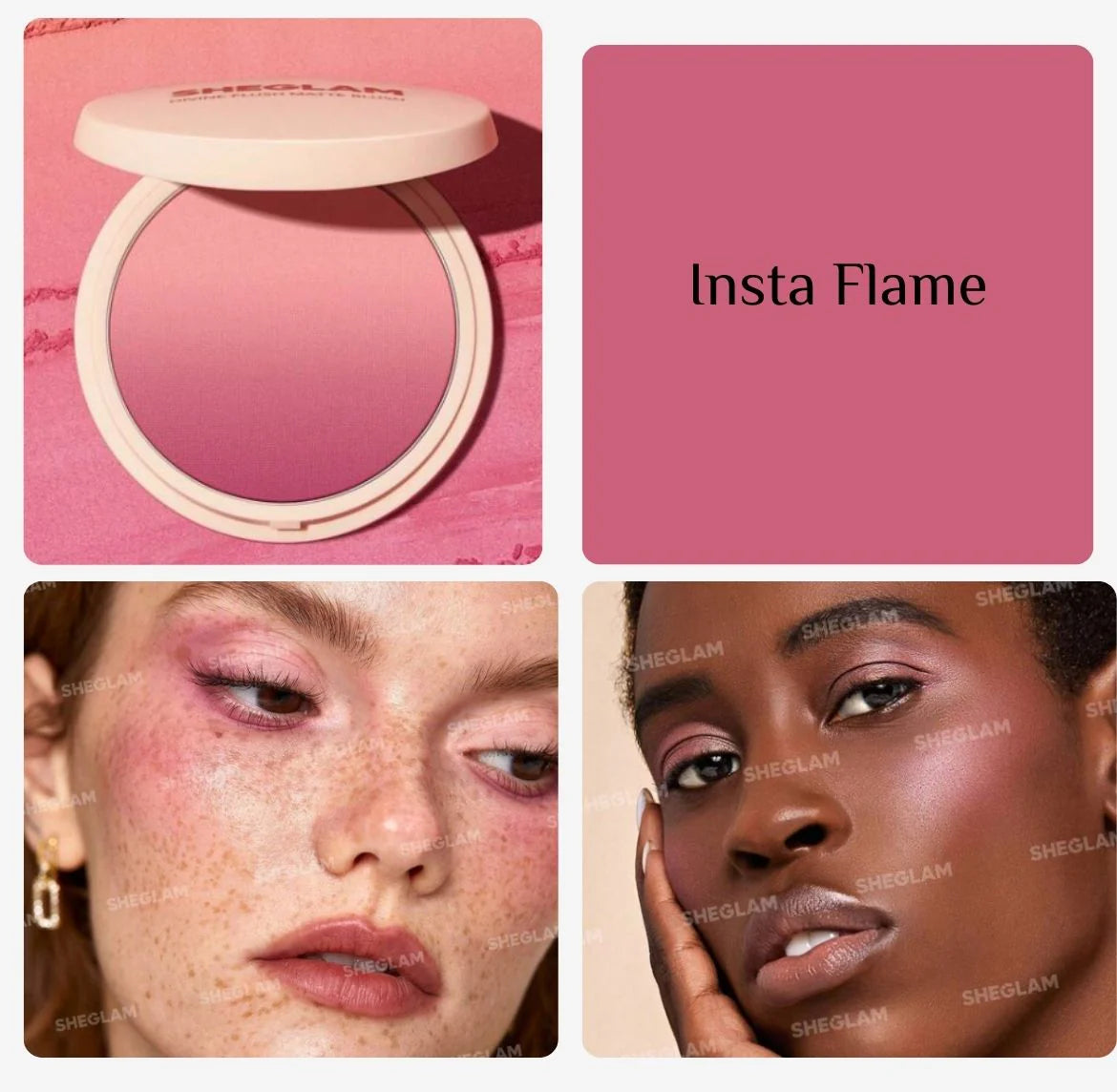 Sheglam Lightweight Matte Blush Insta Flame