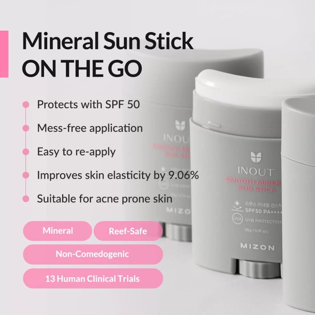Mizon InOut Mineral Sunstick SPF50+ 26g