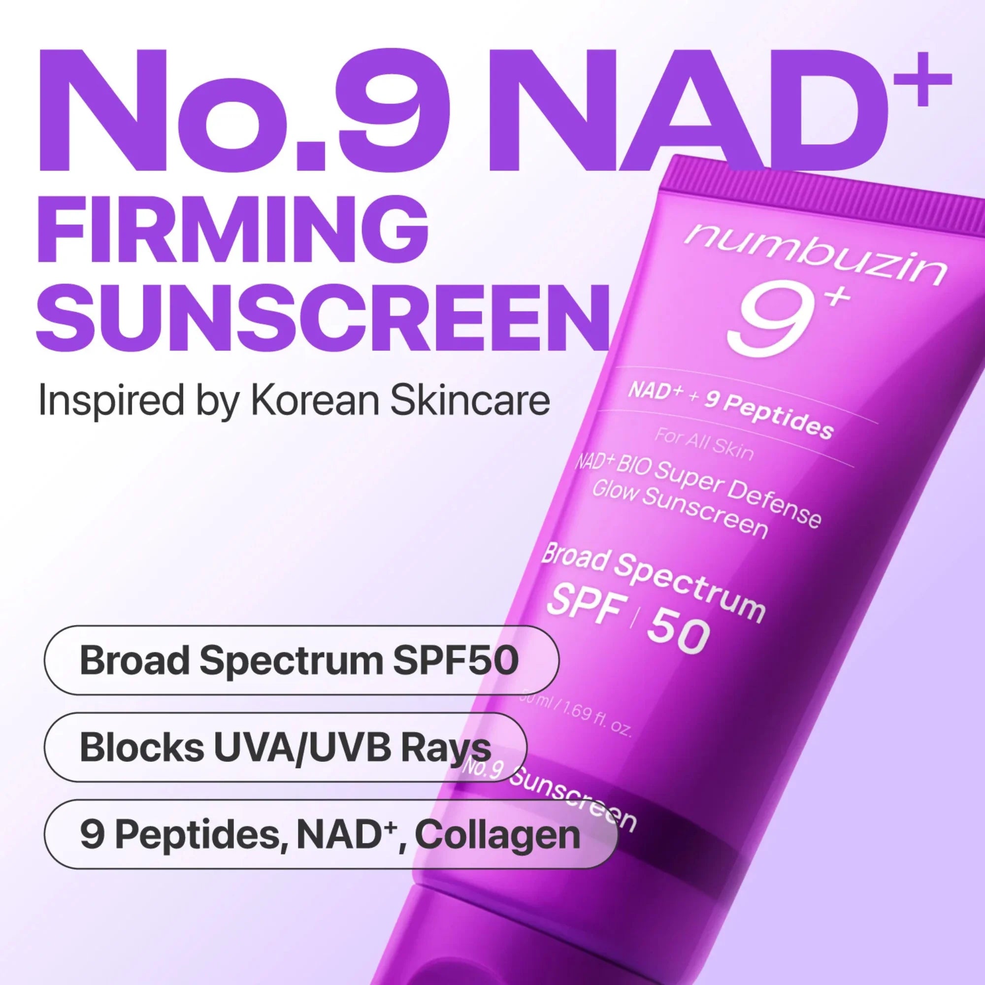 نامبوزين 9+ ناد ببتيد سن إيسينس لامعة Spf50+ Pa++++ 50 مل
