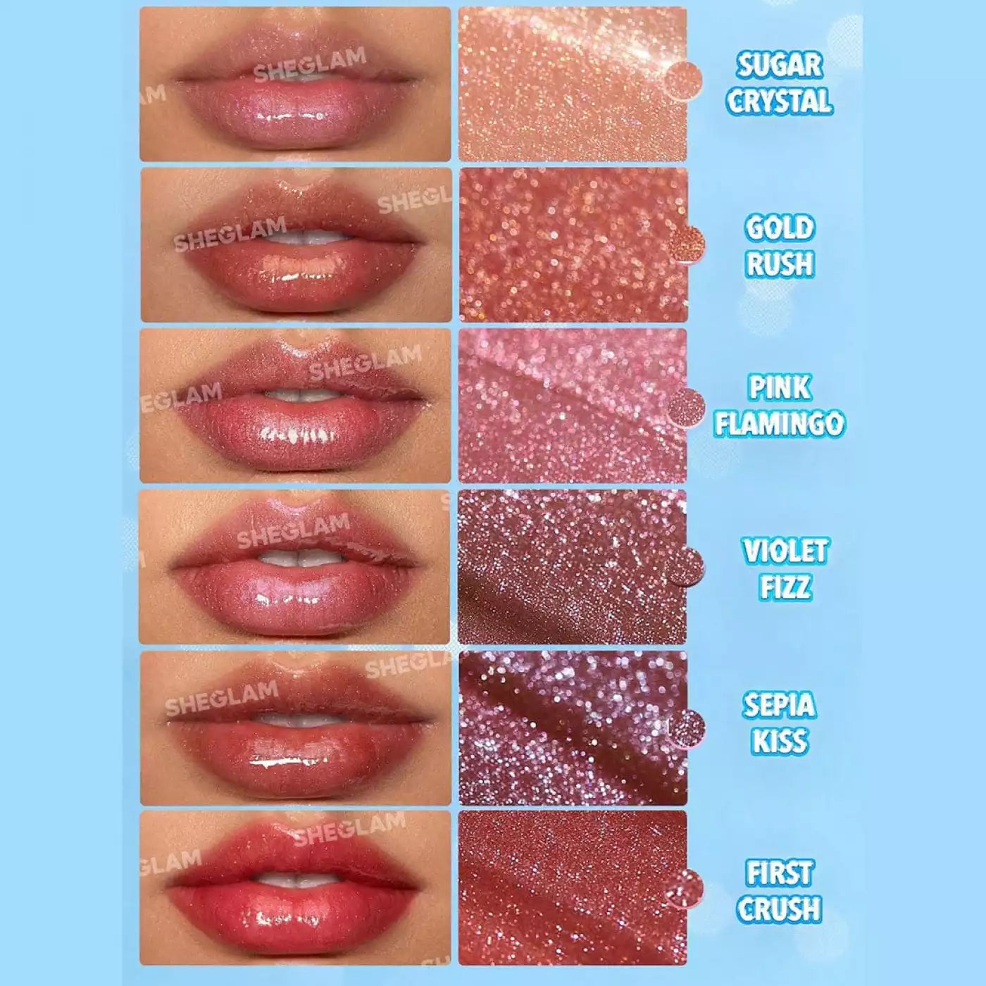 شيجلام ملمع شفاه Pout-Perfect شيمر – تكبير ولمعان (Sugar Crystal)