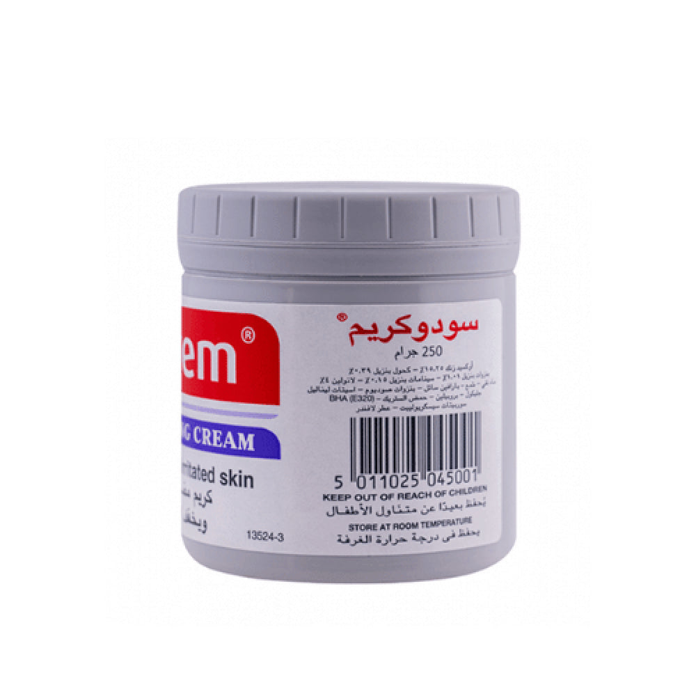 Jar of cream with a label on a white background