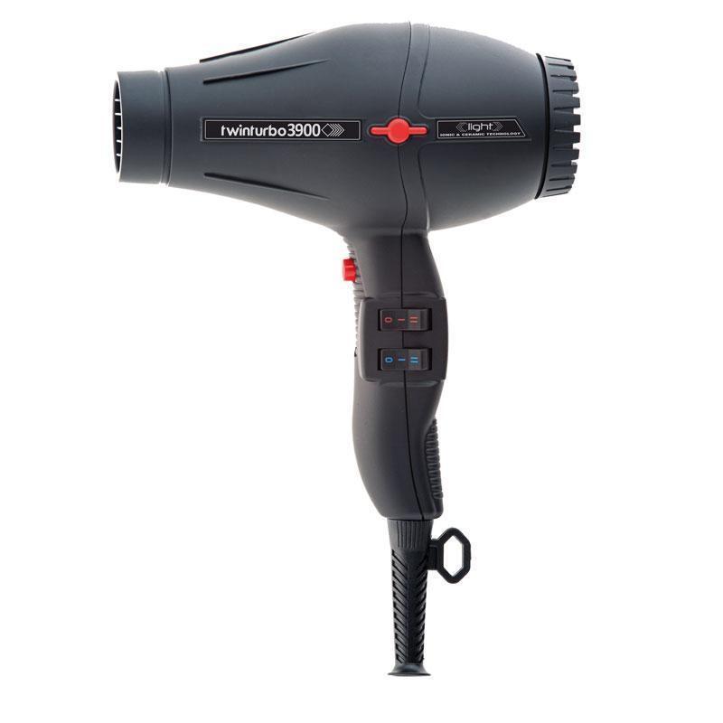 Parlux Hair Dryer Twinturbo Ionic & Ceramic Model 3900 Black (Made in Italy)