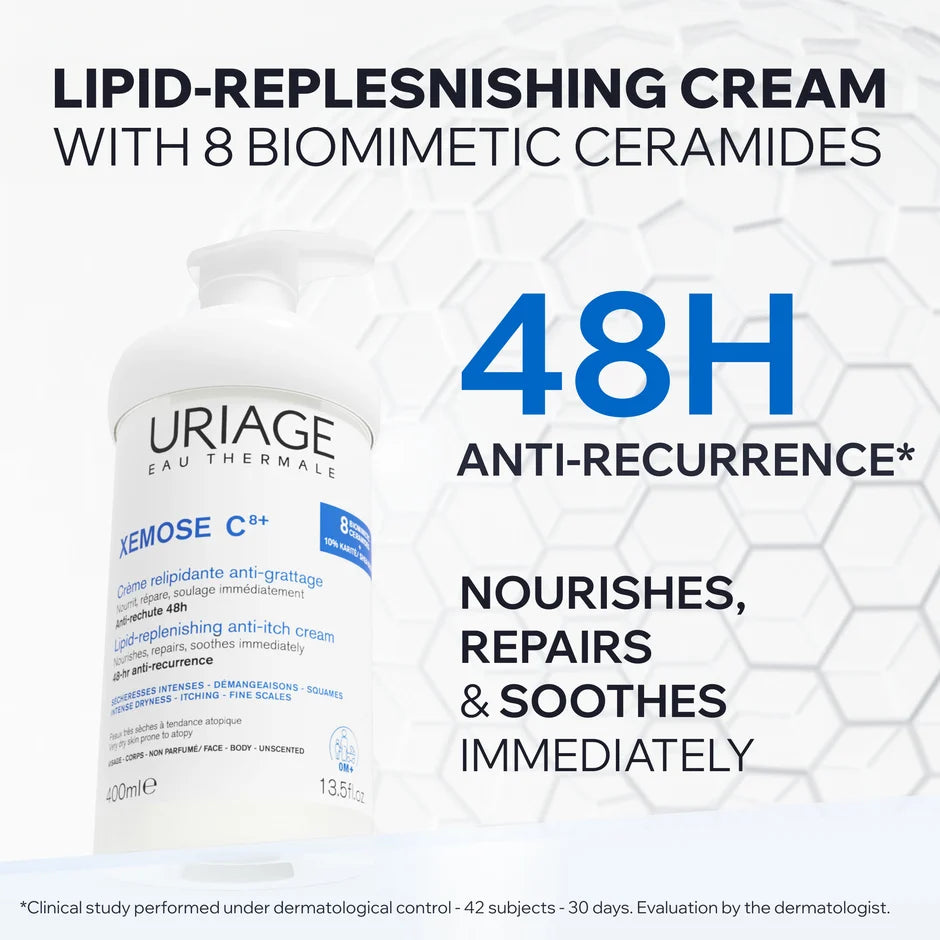 Uriage Xemose Lipid-Replenishing Cream Family Size 400ml