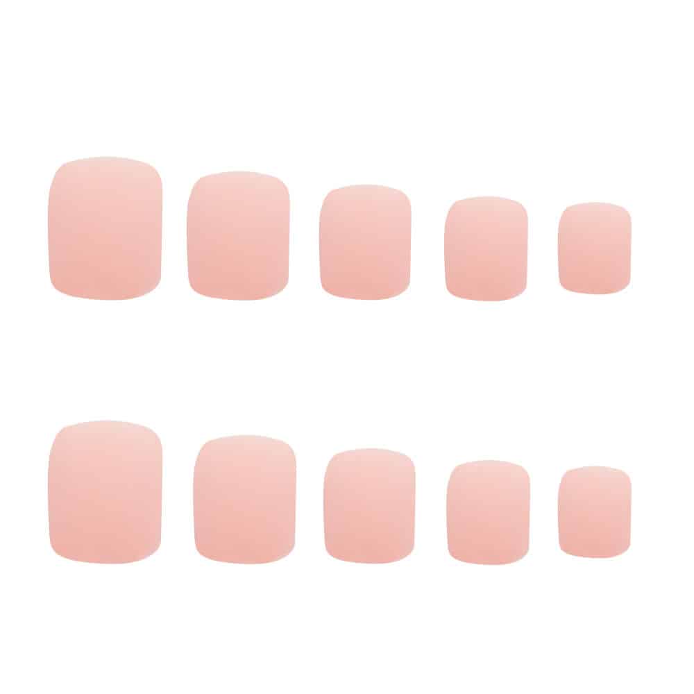 Invogue French Pink Coffin Press-On Nails 24pcs