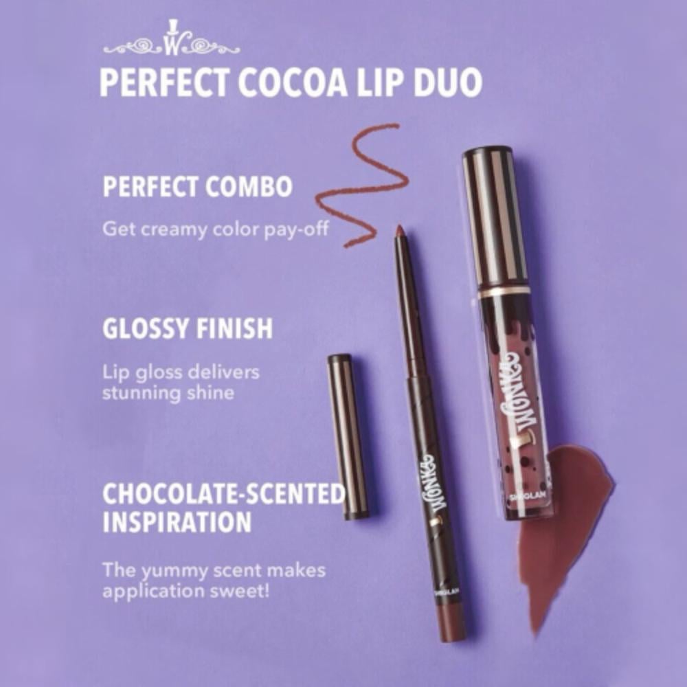 Sheglam Willy Wonka Cocoa Kiss Lip Duo Cookies N' Milk