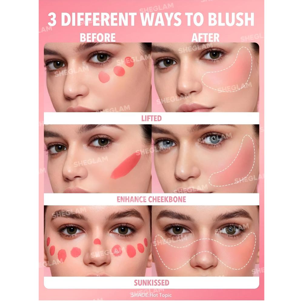 Sheglam Color Bloom Liquid Blush Natural Dewy Finish Real Deal