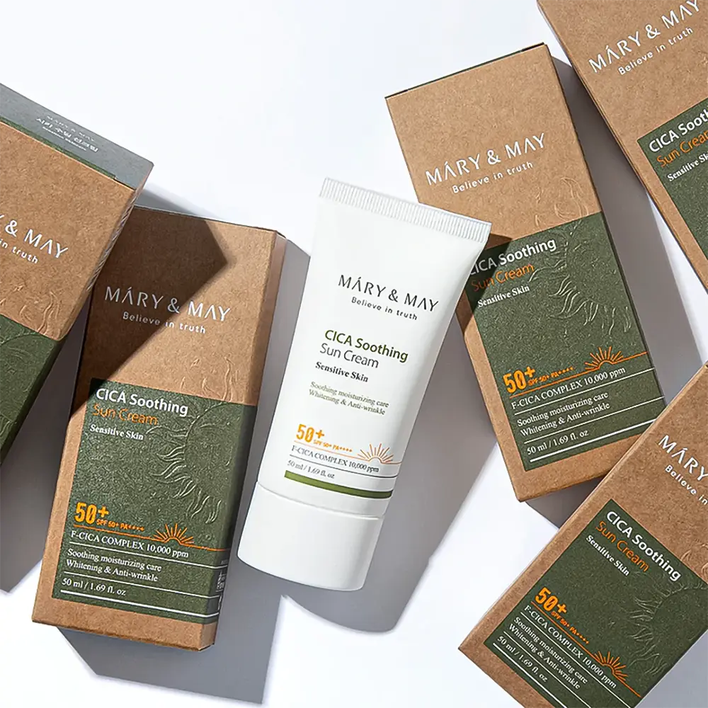 واقي شمس Mary&May Vegan Cica Soothing SPF50+ PA++++ 50 مل