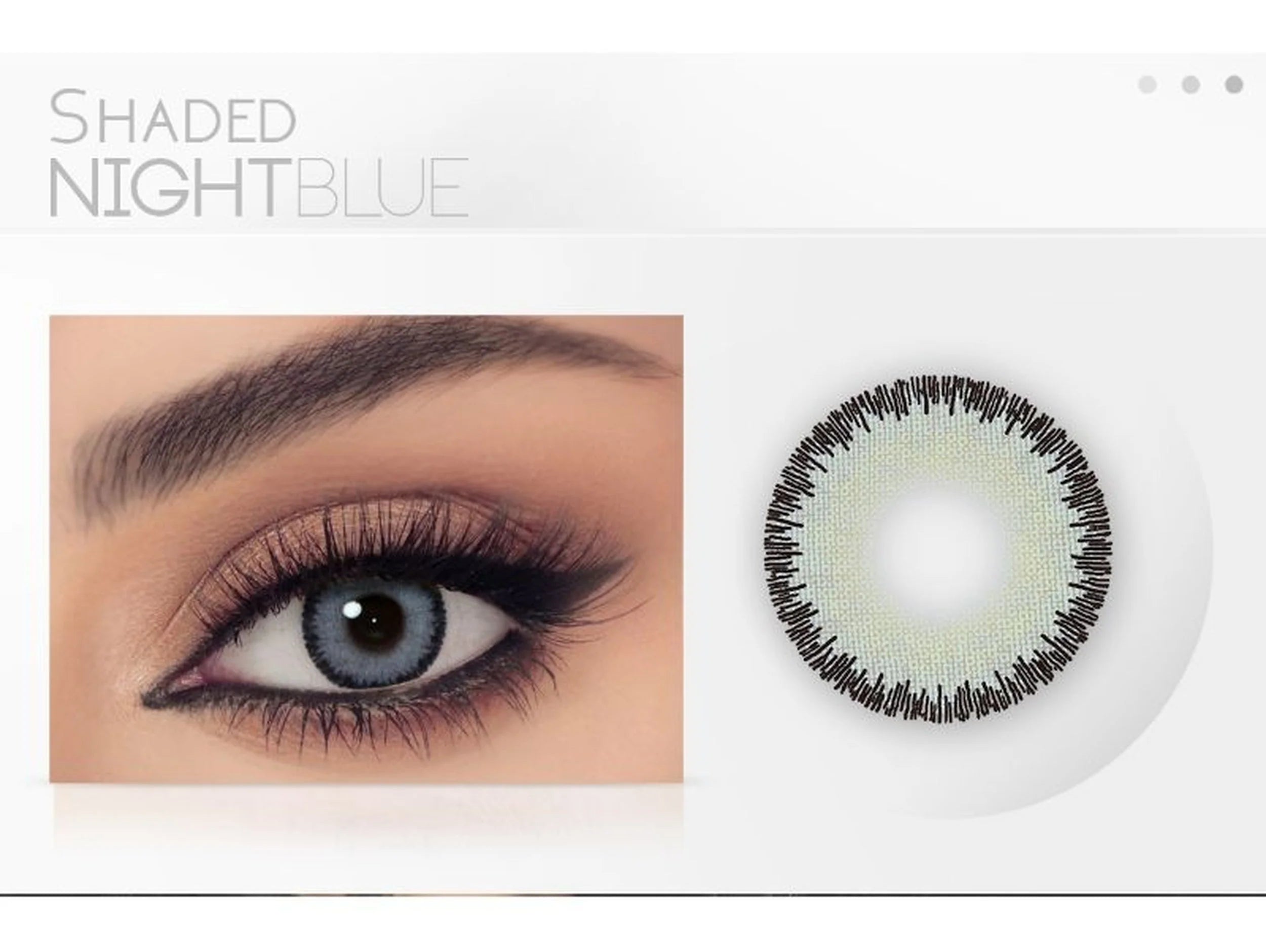 Celena Shaded Night Blue D14.50 BC 8.60 Monthly Disposable 38% H2O Polymacon (Power)