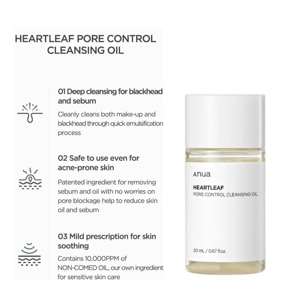 Anua Heartleaf Pore Control Cleansing Oil 20ml