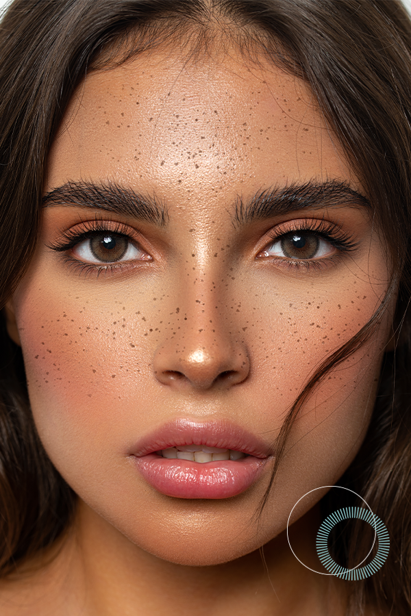 Deluna Lenses D Olivian Gray Green D14.50 BC 8.60 Monthly Disposable 40% H2O Polyhema (Plano)