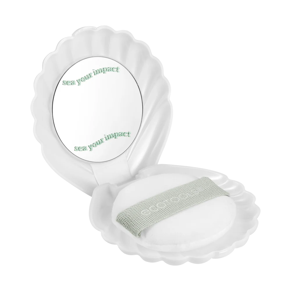 Ecotools sea gems pearl puff + case