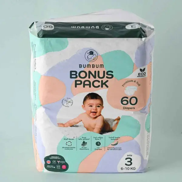 BUMBUM Diapers Size 3 Mega Pack 60pcs