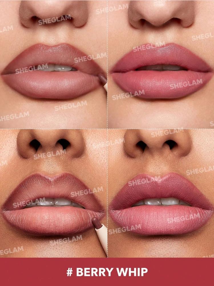 Sheglam Glam 101 Lipstick & Liner Duo Berry Whip