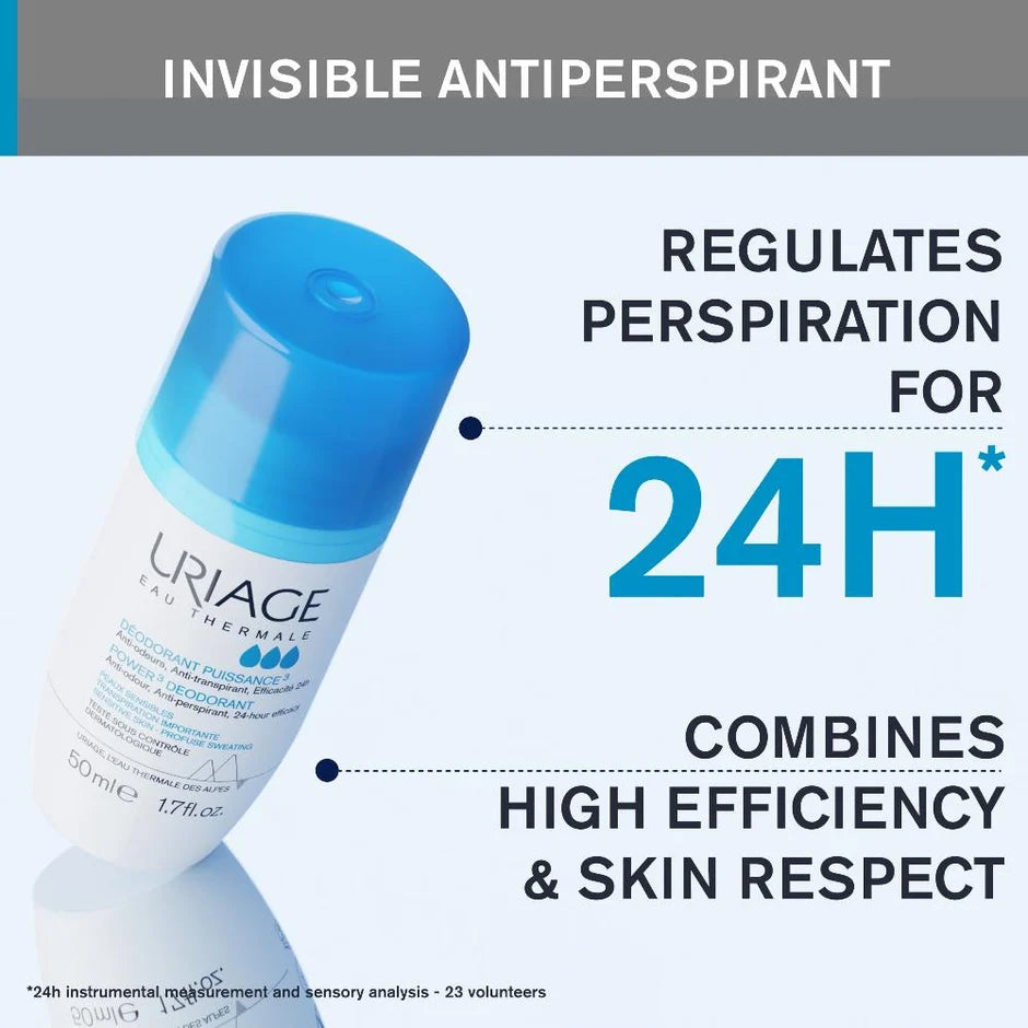 Uriage Power3 48H Anti-Perspirant Deodorant Roll-On 50ml