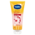 Vaseline Healthy Bright SPF 50+ serum lotion tube on a white background