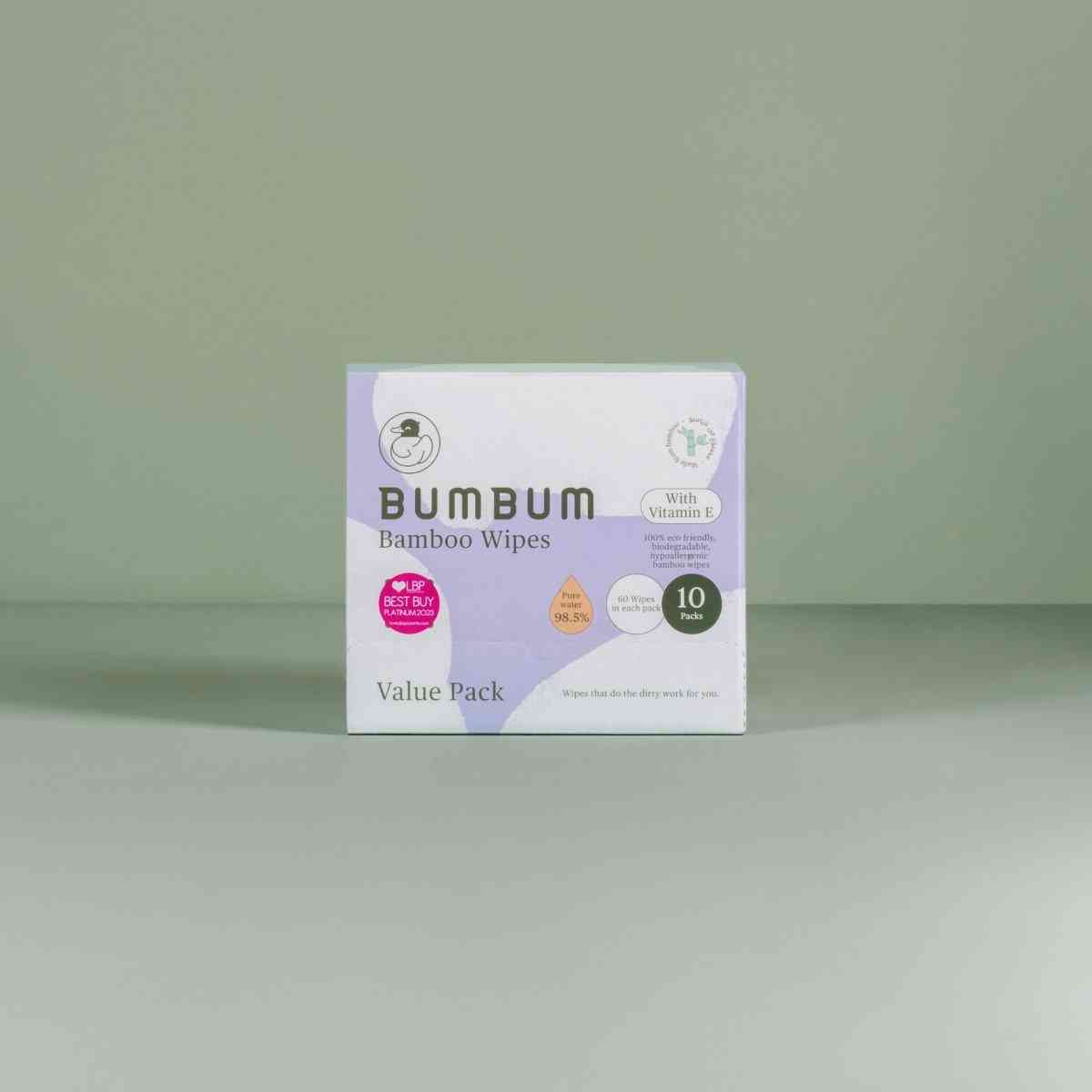 BUMBUM Wipes Box 60pcs x 10 Packs