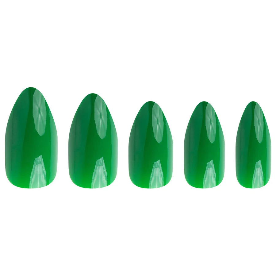 Invogue venom green oval press-on nails 24pcs