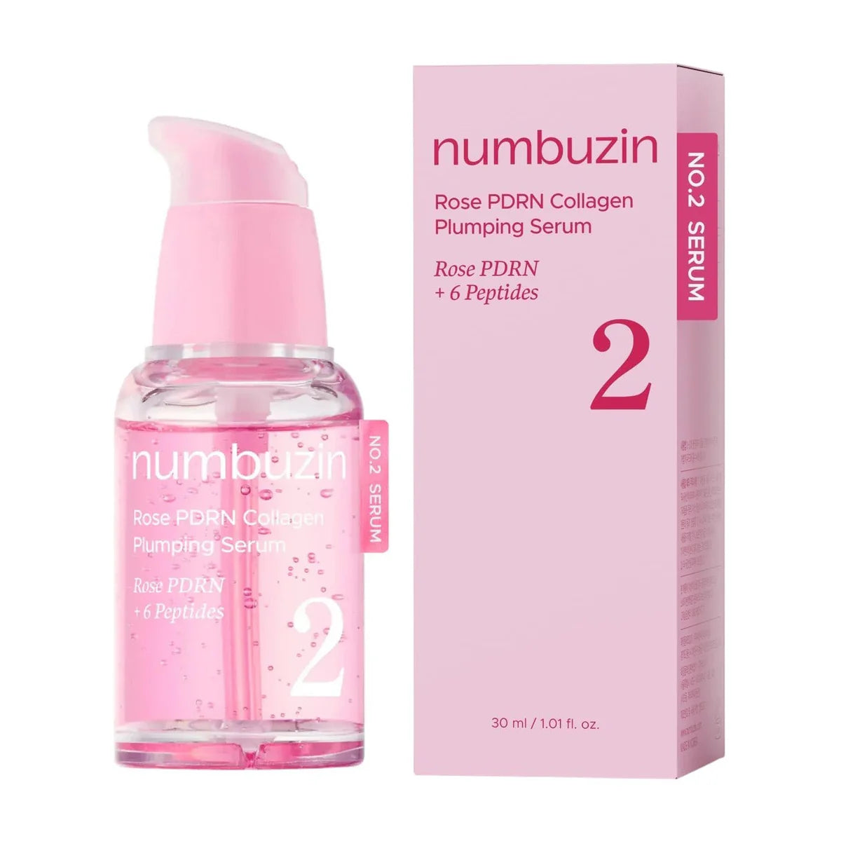 Numbuzin no.2 rose PDRN + 6 peptides serum 30ml