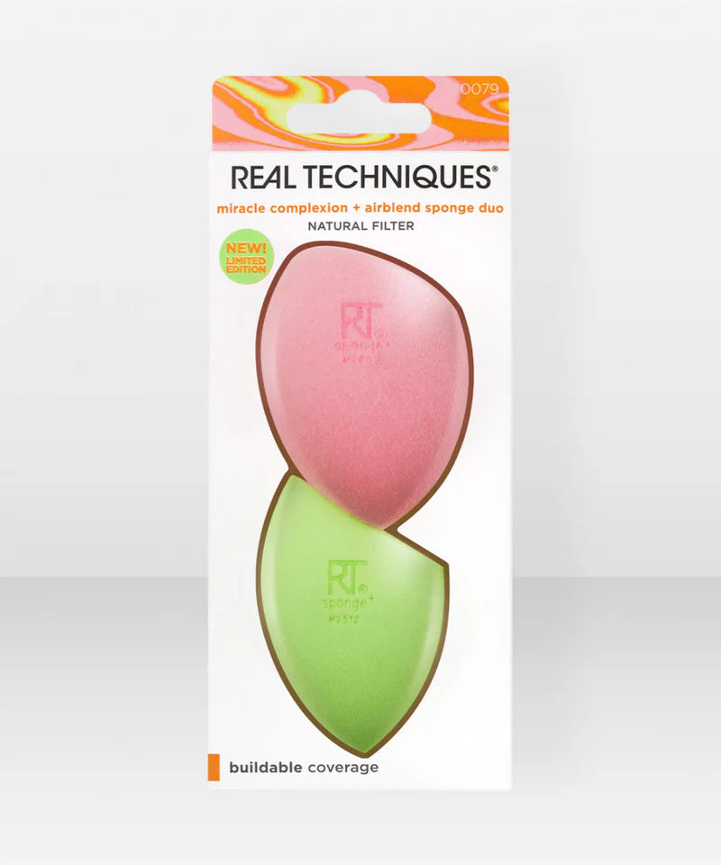 Real Techniques Orange Crush Miracle Blend Duo Sponge Set