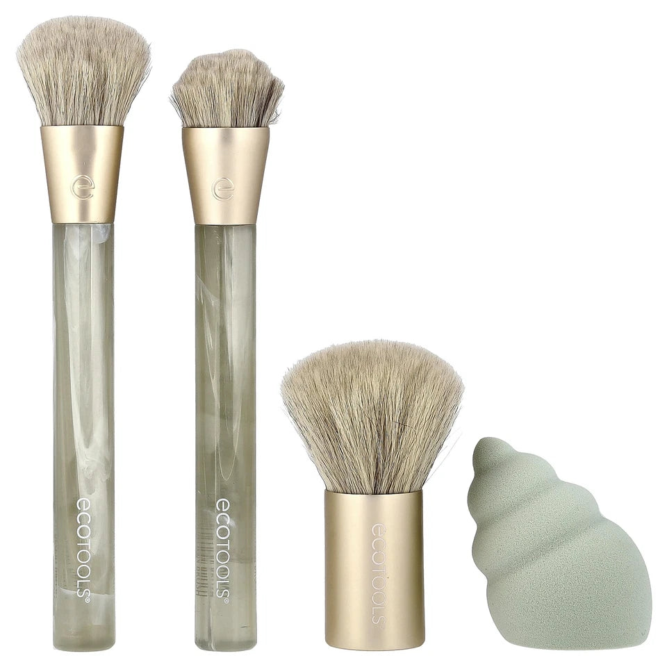EcoTools Sea Gems Face Set — Eco-Friendly Brush & Sponge Set